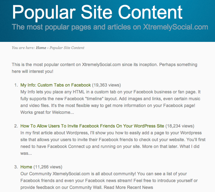How to Create a Popular Content (Top 10) Page in WordPress