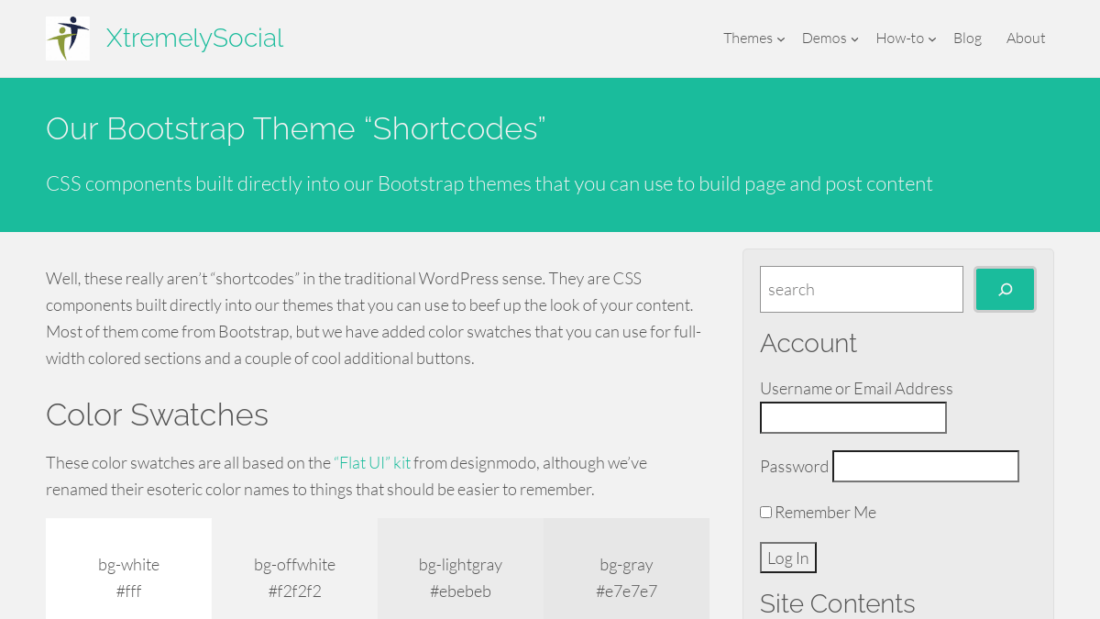 Our Bootstrap Theme “Shortcodes”