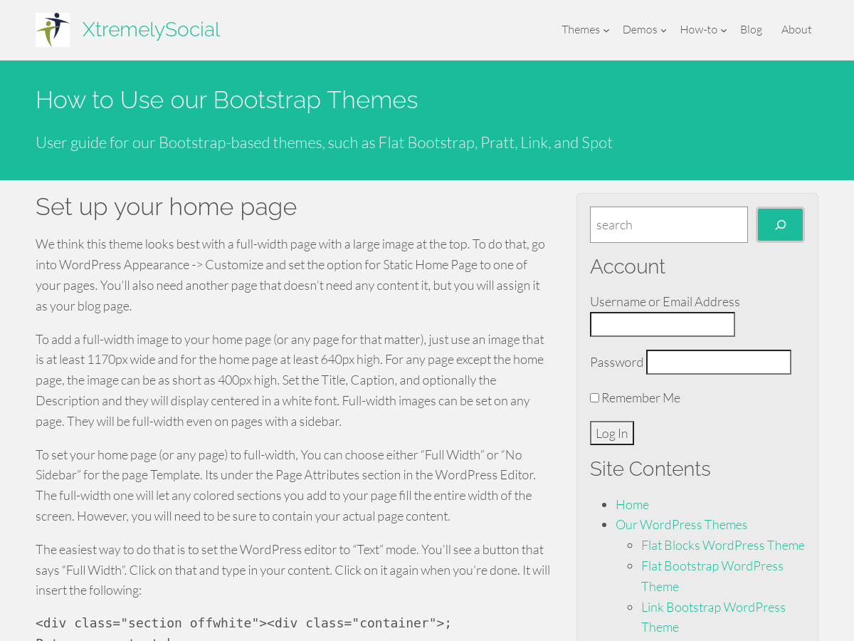 How To Use Our Bootstrap Themes - XtremelySocial