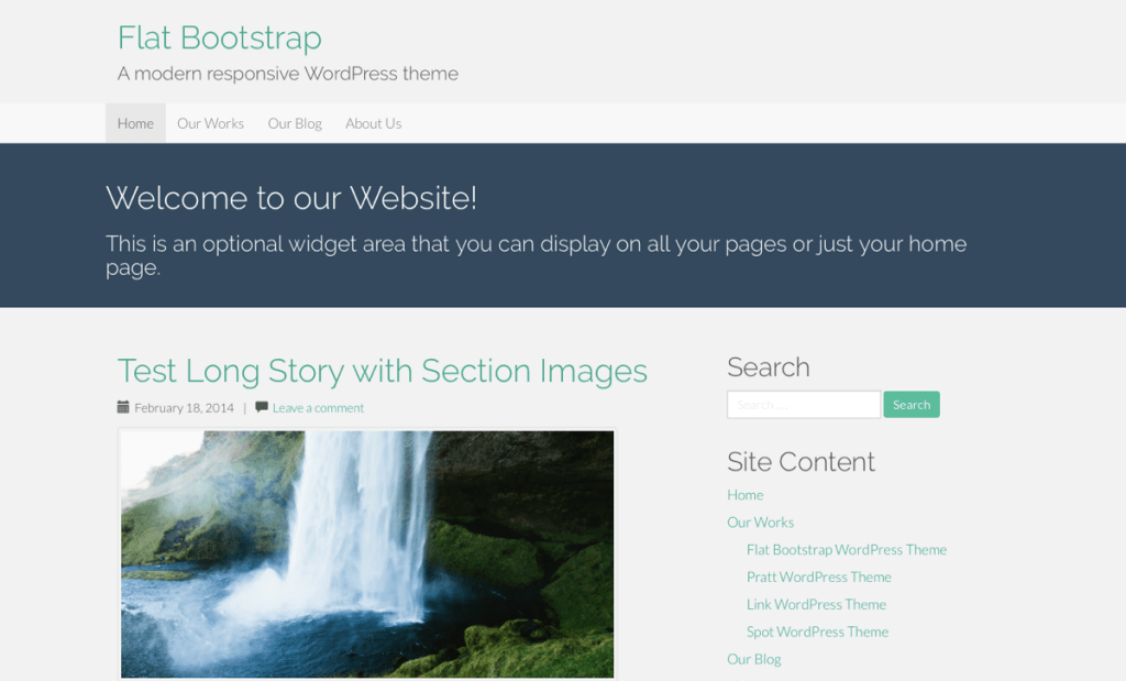 Flat Bootstrap WordPress Theme v1.10.1 Released